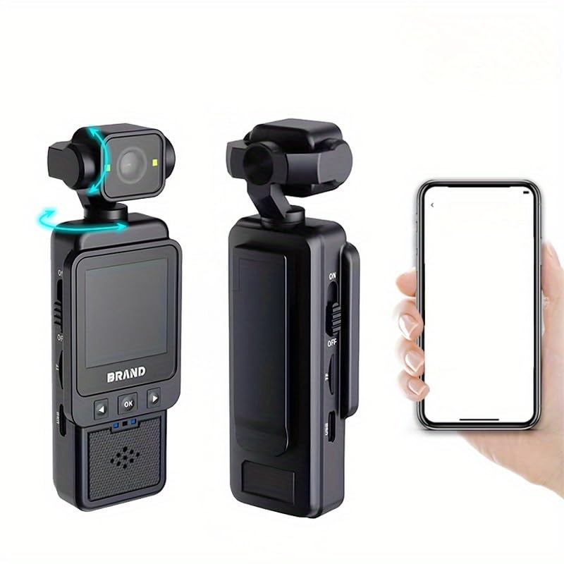 Caméra d'action 1080p avec objectif rotatif à 360° pour des vidéos fluides et sans angle mort