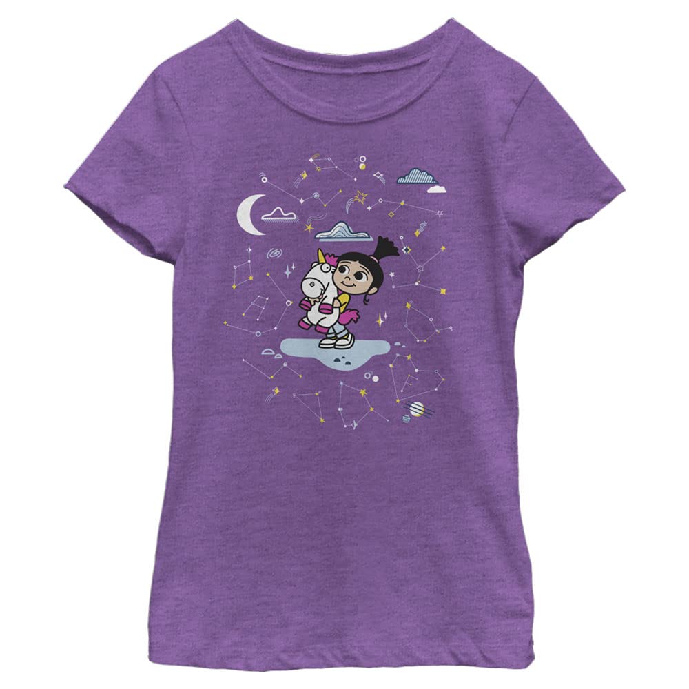 Despicable MeDespicable Me Girls Minions Constellation Unicorn Girls Short Sleeve Tee Shirt