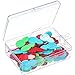 50 Pieces Gourd Shaped Plastic Needle Threaders, Hand Machine Sewing Tool for Sewing Craft, Knitting Craft, Quilting with Clear Box, Assorted Colors