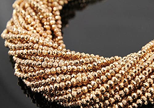 Pyrite rose 3mm perles rondelles facettées pour des bijoux chargés de poésie et d'éclat