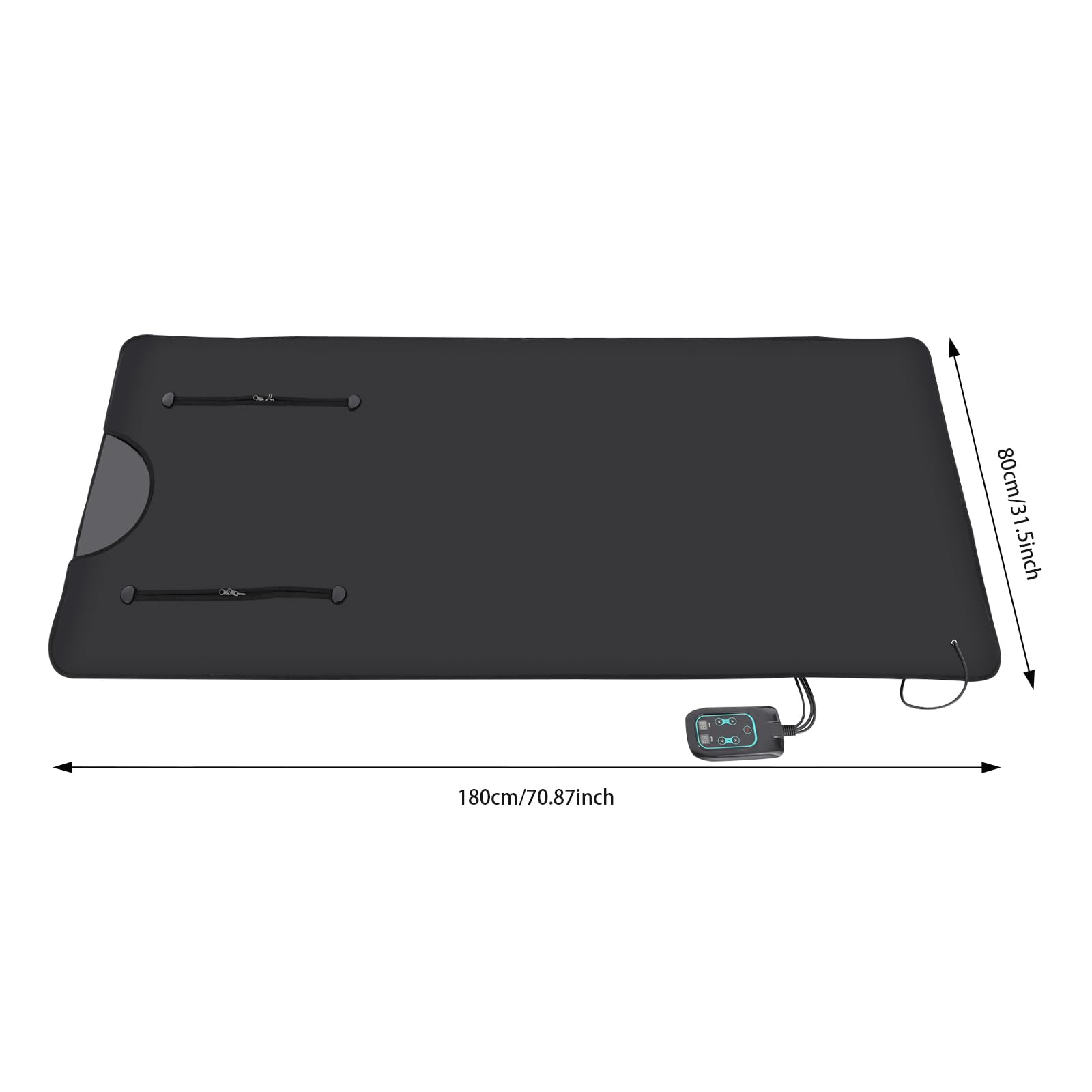 Manta de sauna de infrarrojos portátil para el hogar con 5 mantas de emergencia, manta plegable para sauna de infrarrojos lejanos, 30-70 ℃, temperatura ajustable, manta para sauna de infrarrojos con