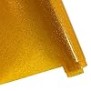ONEART | Mango Yellow Transparent Glitter Vinyl Roll, 0.7 mm Solid Clear PVC Jelly Vinyl Crafts Fabric, 12"×48" #1