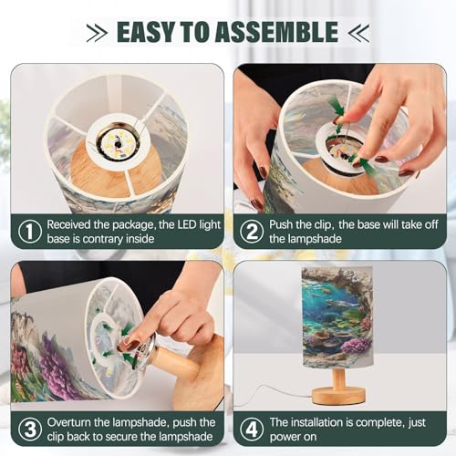 Lámpara de Mesa de Noche 3D con USB multicolor miniatura 4