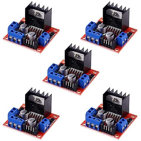 Dealikee 5Pack L298N Stepper Motor Driver Controller Board Dual H Bridge Module for Smart Car Power MEGA R3 Mega 2560 Cover