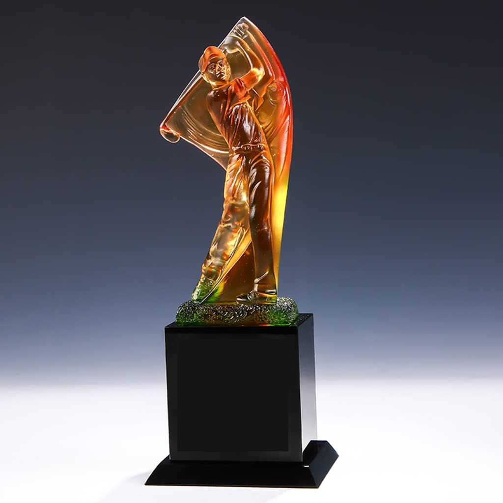 Pokale, Medaillen Auszeichnungen Trophäe Für Lauf-, Tennis- Und Golfwettbewerb Campus Games Awards Preise Trophäe Trophäe des Ehrenmeisters Gravur Trophäe Pokale (Color : Golf, S : 9 * 24.5cm)