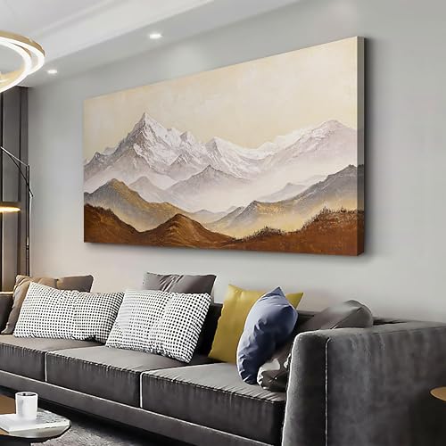 Landscape Canvas Wall Art Abstract Wall Art Earth Color Mountain