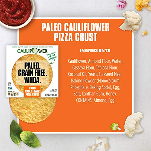CAULIPOWER Paleo Cauliflower Pizza Crusts, Grain Free, Gluten Free, Non-GMO, Lower Carb, and Keto-Friendly (4 Crusts) - Thumbnail 6