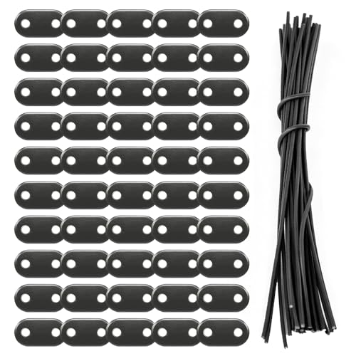 EVBOTGEE Lot de 50 pinces de fixation en PVC résistant aux intempéries, kit de fixation pour brise-vue, accessoires de montage pour brise-vue, revêtement de...