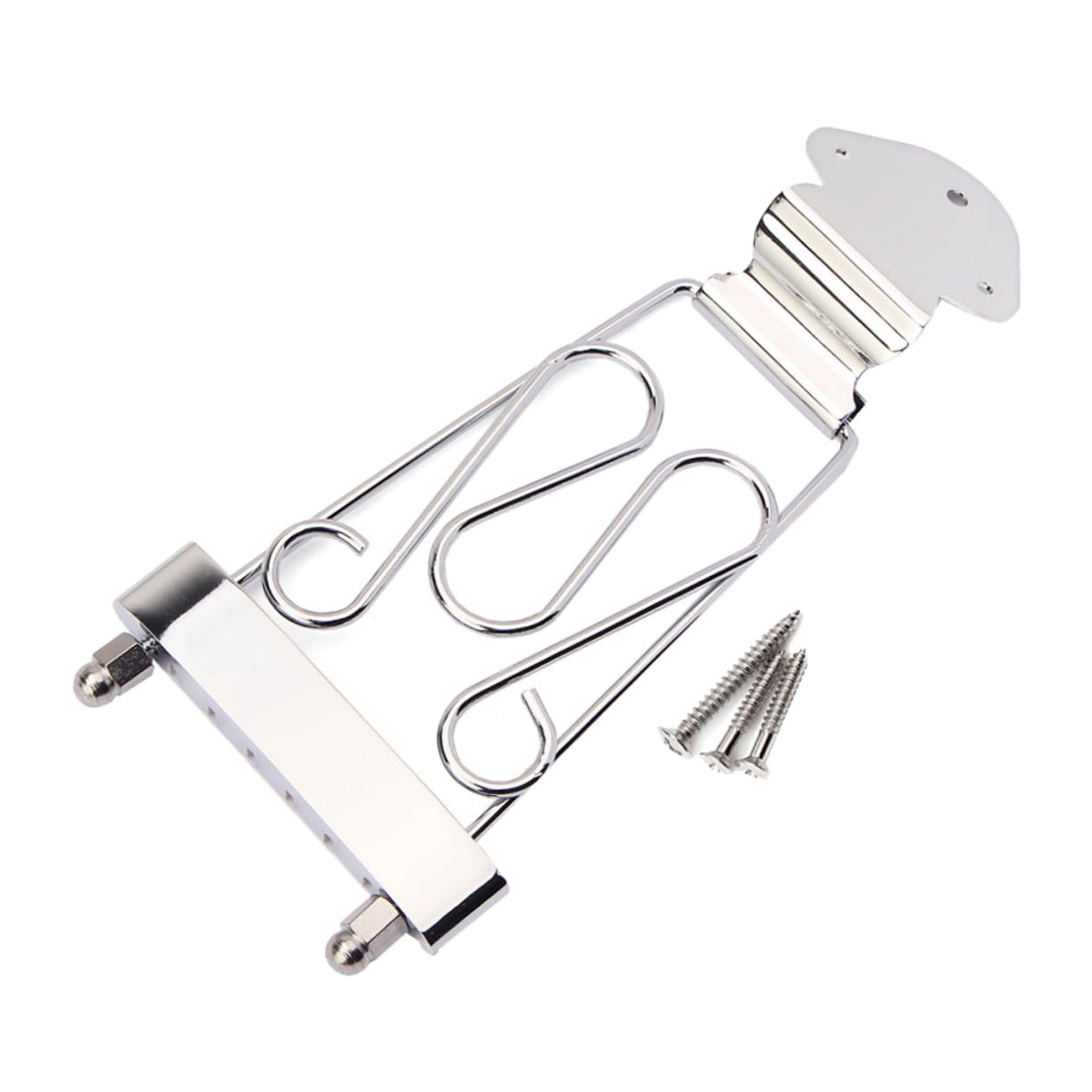 CIMAXIC Ga411 Tailpiece Height-adjustable Silver Pull-up Board for Acoustic Electric Guitars