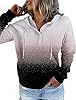KISSMODA Women Plus Size Lightweight Zip Up Hoodies for Women Hooded Sweatshirts Long Sleeve Thin With Pocket Women Tops Black Mosaic 3XLarge #1