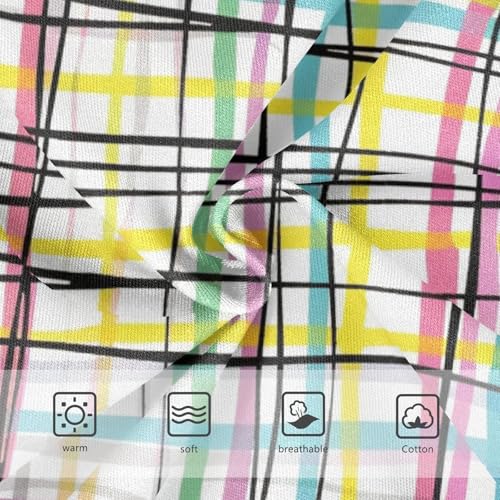 Soft Girls' Panties Organic Underpants for Girls Colorful Striped Plaid in Sizes 2T,3T, 4T, 5T, 6Y and 8Y3