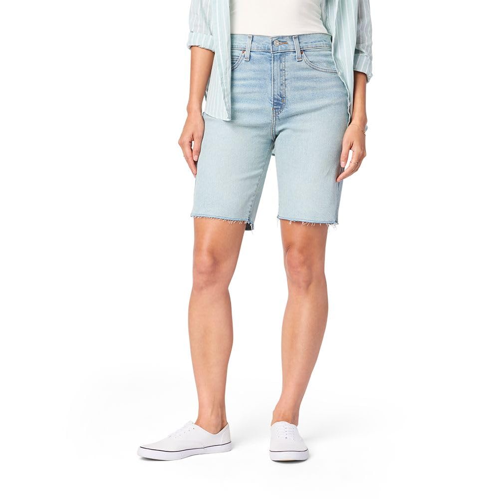 Levi Strauss Signature Gold Womens Heritage High Rise 9" Bermuda Short (Available in Plus Size) Denim Shorts