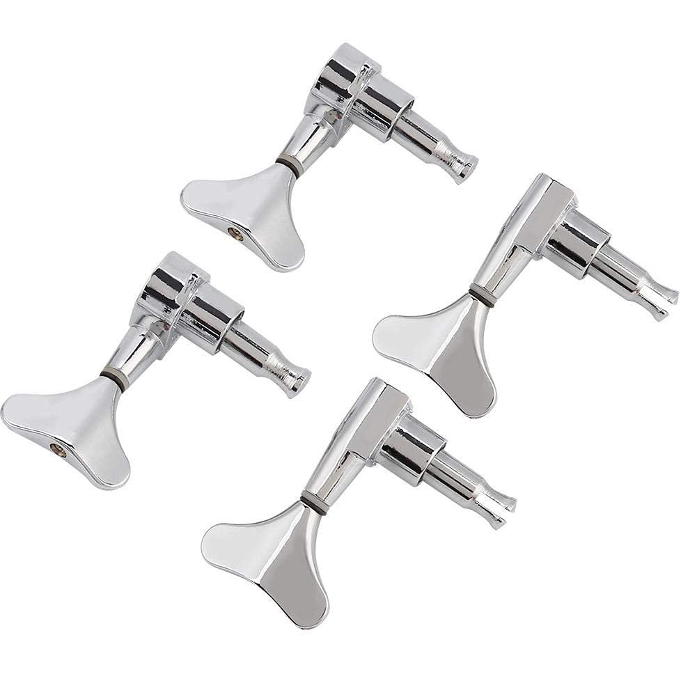Alomejor 2L2R 4 sztuki uszczelnionych kołków do strojenia gitary basowej w kształcie rybiego ogona przycisk gitara basowa maszyna tuner głowica tuner do precyzyjnego basu i basu jazzowego