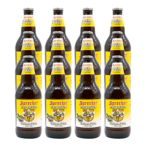 Sprecher Cream Soda, Great Tasting, Hand Crafted, Fire-Brewed, Gourmet, Craft Soda, 16Oz Glass Bottles- 12 Pack #TOP3