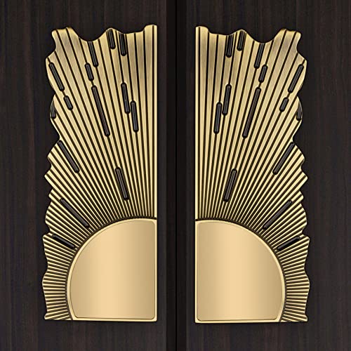 Image of Plantex Pure Brass Door Handle for Main Door /8 Inch Door Handle for Main Door /Pull-Push Antique Door Handle for Home /Office /Hotel (Brass Antique) - 3 Years Warranty