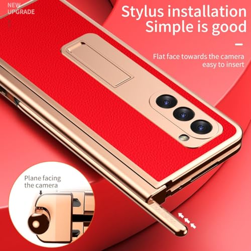 Housse en cuir pour Samsung Galaxy Z Fold 7 étui rigide chic bleu