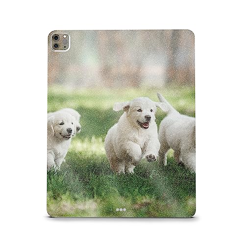 Image of MightySkins Carbon Fiber Skin Compatible with Apple iPad Pro 12.9 inch M2 6th Gen (2022) Full Wrap Kit - Puppy Pack | Protective, Durable Textured Carbon Fiber Finish | Easy to Apply | Made in The USA