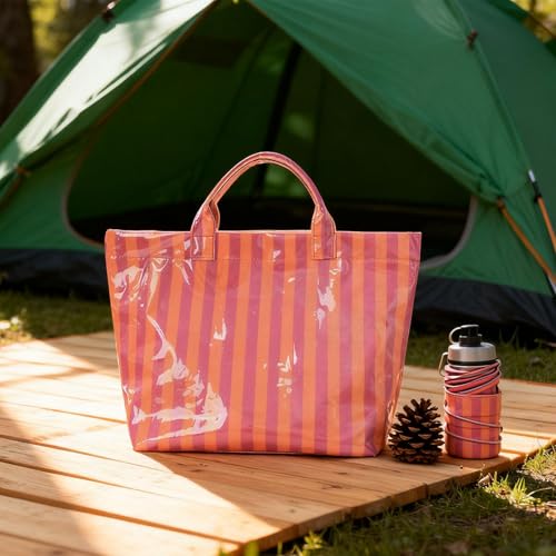 Sac de travail imperméable à rayures rose orange grand format affaires et loisirs - 6