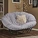 Hudson Comfort Double Papasan Cushion Cover - Quilted Shape, Soft Microfiber Fabric, Zippered Papasan Cushion Cover Only - Gray (62x82 Inch)
