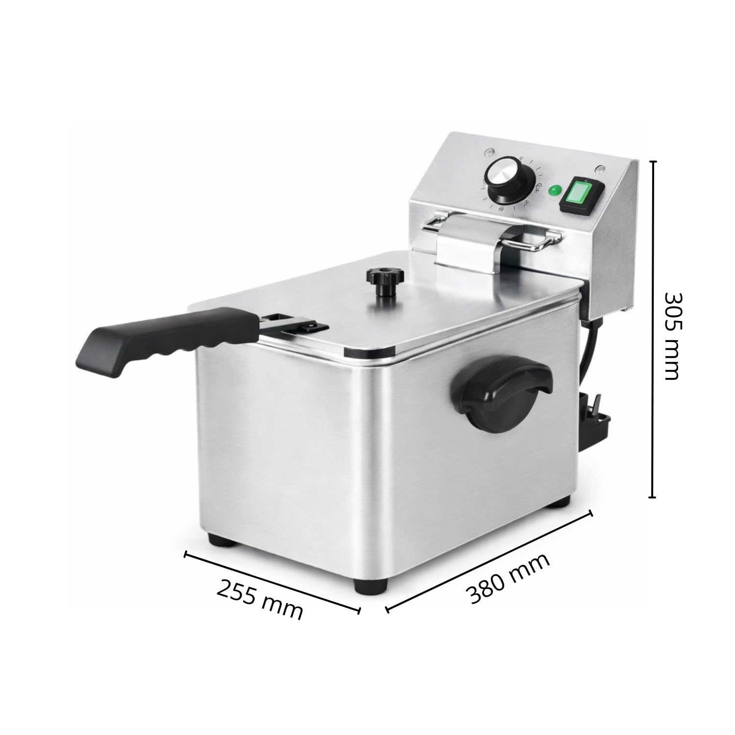 Friteuse Électrique Professionnelle 4 Litres - 1 Cuve - 2500 W