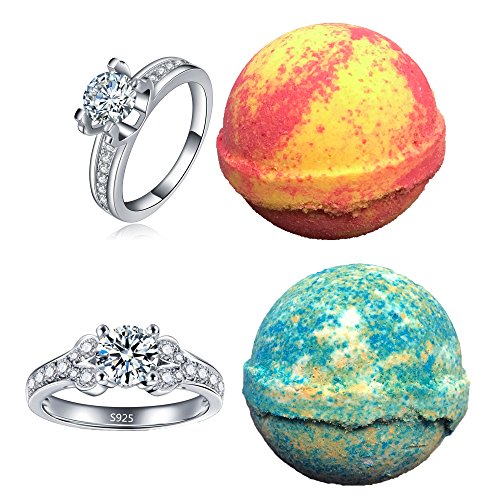 Ring Bath Bomb Gift Set Bath Bombs With Ring Inside - Surprise Bath Bombs ( Set of 2 5oz Ea)