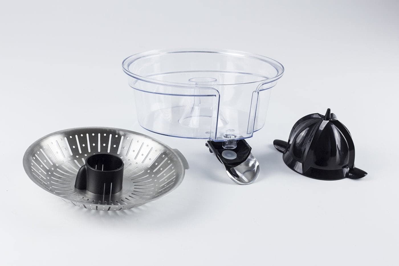 CASO CP 200 - Design Zitruspresse, elektrische und kraftvolle Zitronenpresse mit Universal-Presskegel f. alle gängigen Zitrusfrüchte, 160 Watt, Tropf-Stopp, Edelstahlsiebeinsatz, Hebel-Pressarm