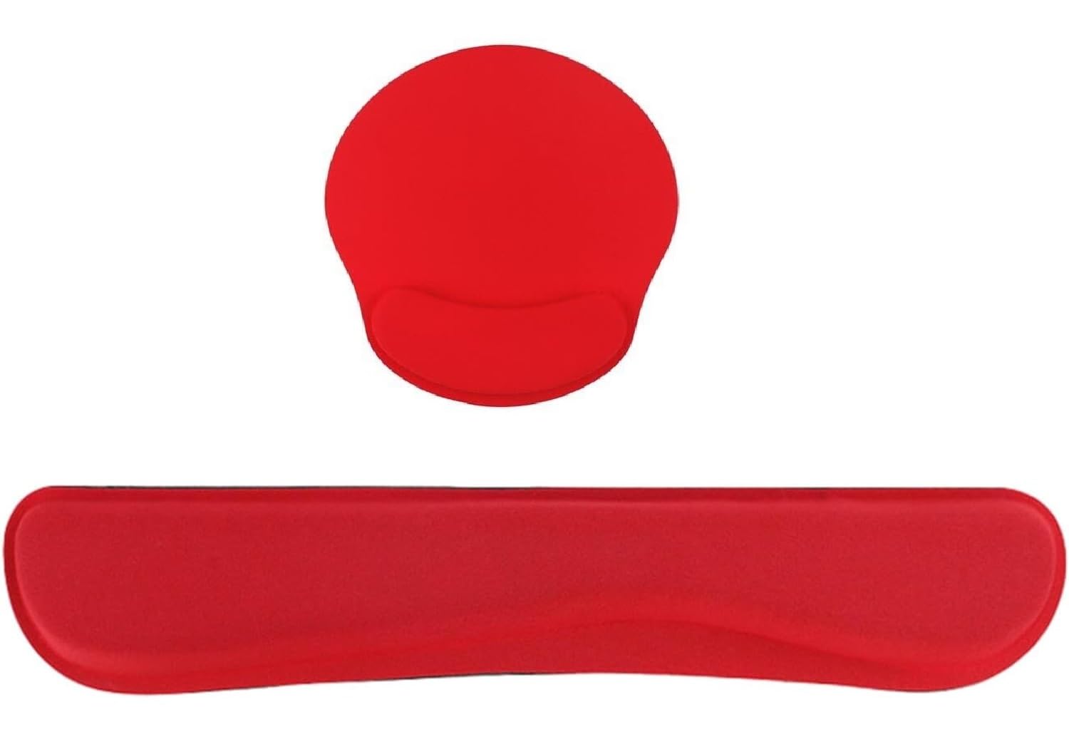 FKU Mouse Pad with Wrist Support and Keyboard Rest Pad - White Mousepad Cushion for Hands, Palm, Carpal Tunnel - Ergonomic RestPad Mat on Desktop, Laptop, Computer, Desk PC [RED] (B0D2P8KQZW) Amazon Price History, Amazon Price Tracker