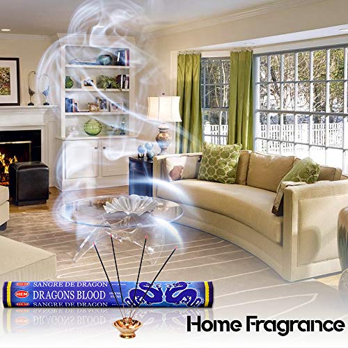 120 Incense Sticks Bulk Pack, Hem, Zen Aromatherapy, 6 Boxes Of 20 Sticks Dragon's Blood Blue #TOP3