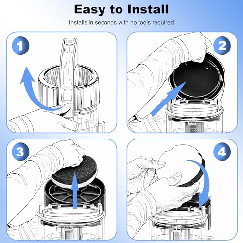 Image of Vacuum Filter for Bissell Cleanview Compact 3508, 3437, 3437F; 4 Pack