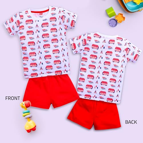 Image of LuvLap Baby Boys Regular Fit 100% Cotton Half Sleeves Boys T-Shirts and & Shorts Set Pack of 3