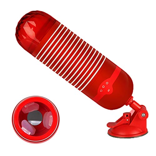 QKVNA Déluxe Handsfree 7 Vibration Modes Deep Throat Ꮛlectric Massager - Real Skin