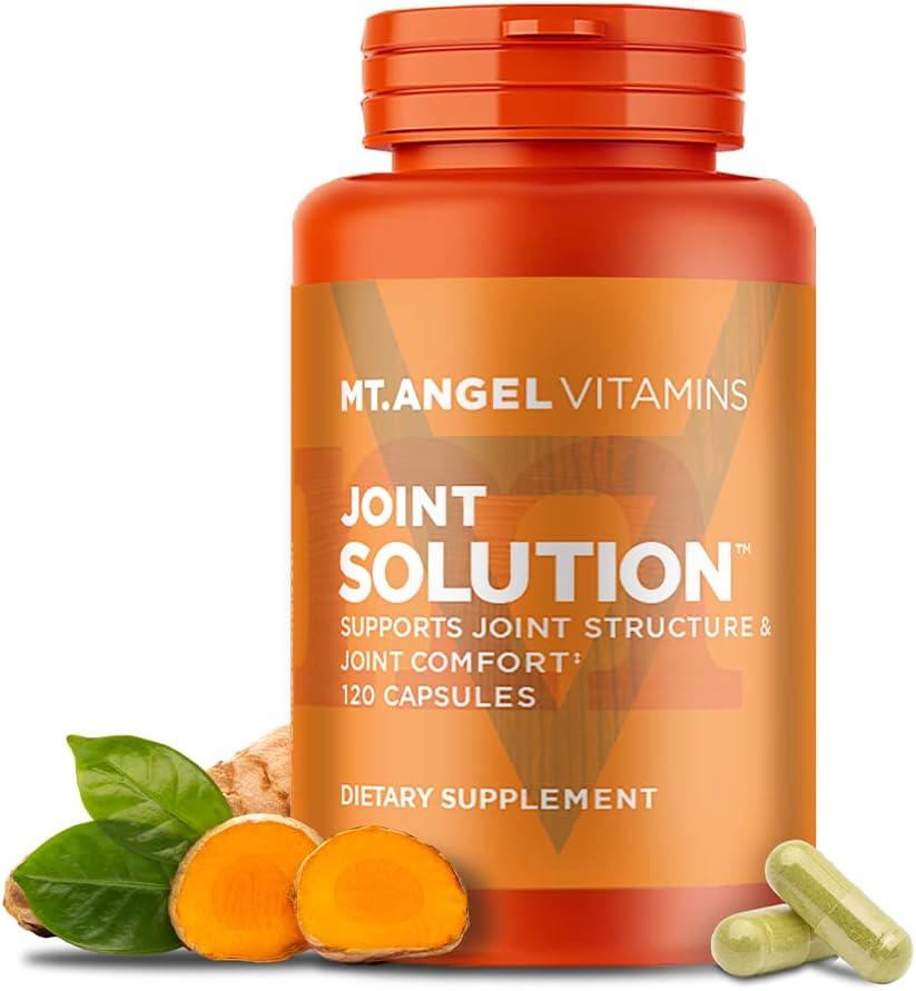 Mt. Angel Vitamins - Joint Solution - Curcumin C3 Complex, Turmeric, Tumeric, Turmeric Curcumin, Joint Support Supplement, Tumeric and Ginger, Turmeric Supplement, Glucosamine, Collagen - 120 Caps