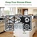 Forlivese Reusable Gas Stove Burner Covers -10 Pack Non-Stick Stovetop Burner Liners Gas Range Protectors Size 10.6x 10.6 Inch Cuttable Dishwasher Safe Easy to Clean