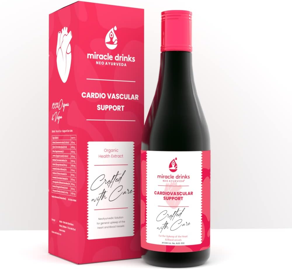 Sponsored Ad - Miracle Drinks Neo Ayurveda Cardiovascular Support – Natural Heart Health Supplement with Ayurvedic Herbs – Supports Circulation, Cholesterol & Blood Pressure – 500ml