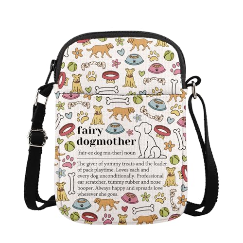 MAOFAED Fairy Dogmother Definition Crossbody Bag for Dog Mom, Dog Lover Gift, Doggy Owner Gift, Mother's Day Gifts(fairyDogmother)