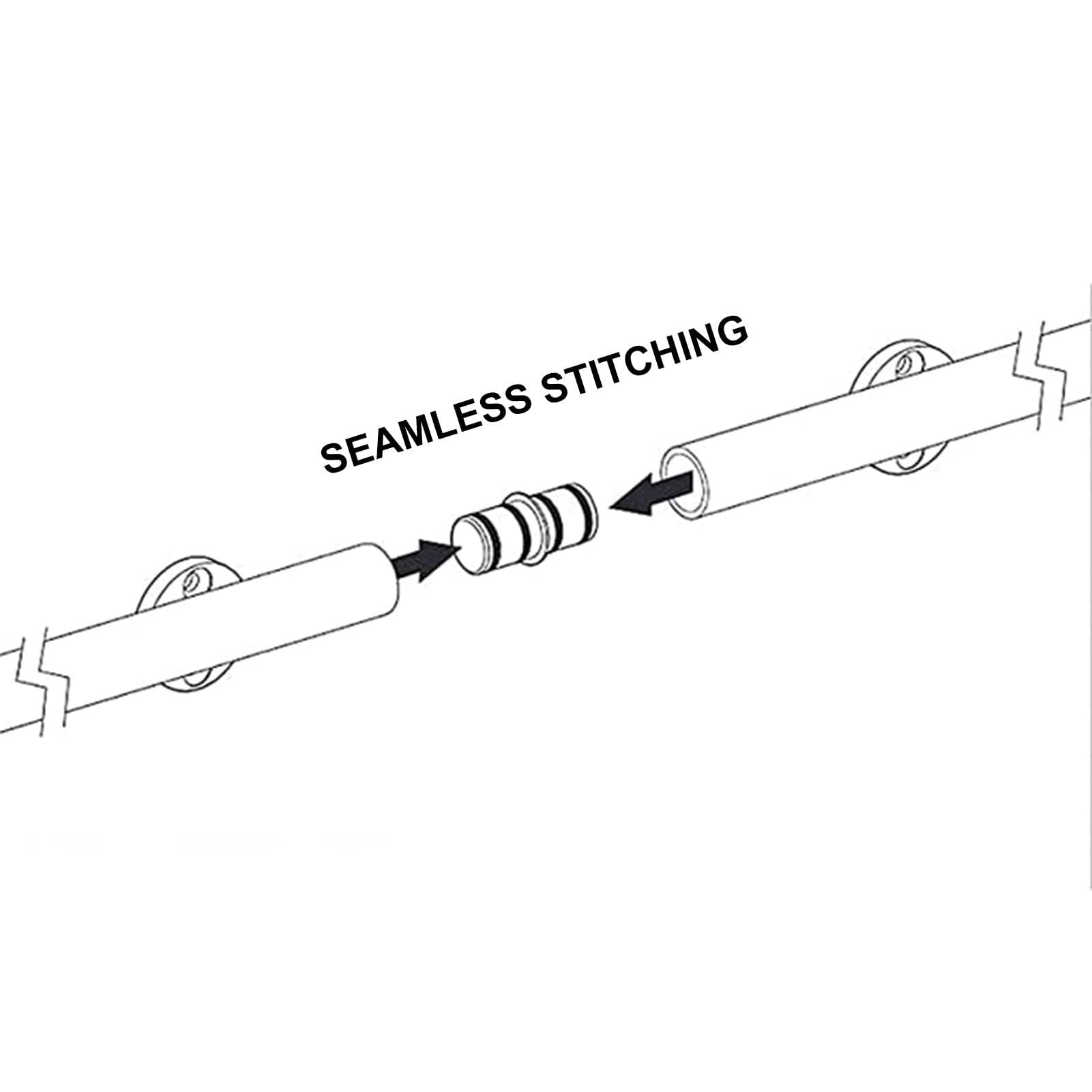 sdneNest Kit di ferramenta scorrevole, durevole per movimenti fluidi e silenziosi, ideale per scale da biblioteca domestiche e commerciali, 100 cm
