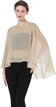 BEAUTELICATE Stola Coprispalle Elegante Chiffon Donna Scialle Mantellina Poncho Chiffon Estiva per Cerimonia Sposa Damigella Matrimonio Festa