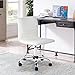FURNITURE-R France Chaise de Bureau, Aluminium, Blanc, 46x47x78-90cm
