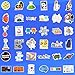 LIAOWL 100 PCS Science Stickers for Water Bottles,Science Laboratory Stickers for Adults Students Teacher,Physics Biology Chemistry Experiment Math Gifts