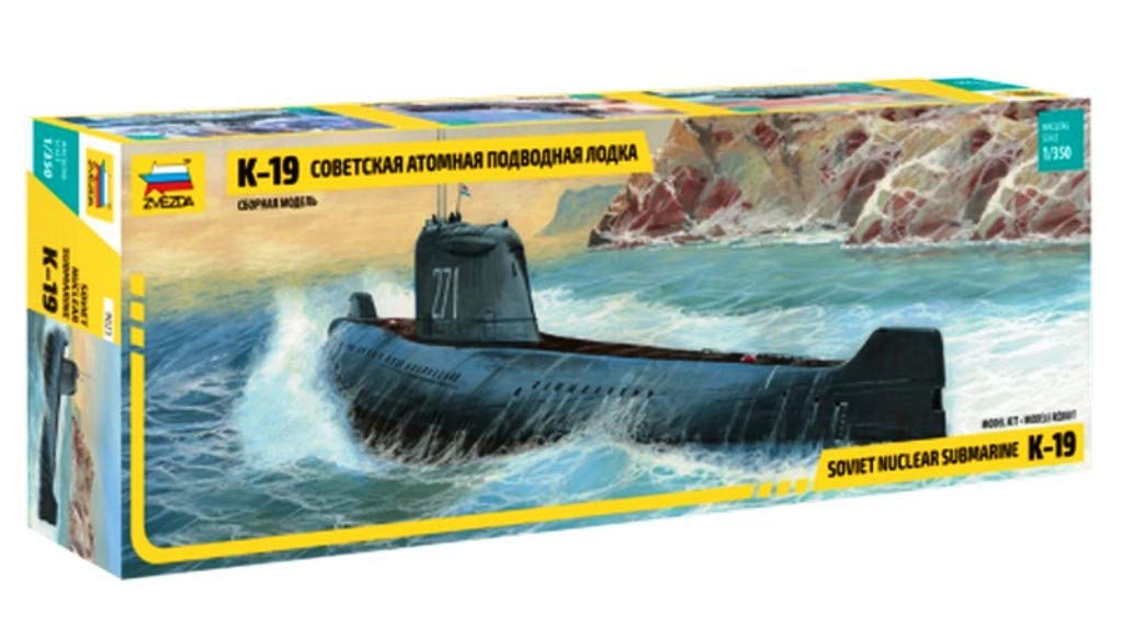9025 - Soviet Nuclear Submarine K-19 - Plastic Model Kit Scale 1/350 Lenght 12.5"/ 32 cm 33 Parts