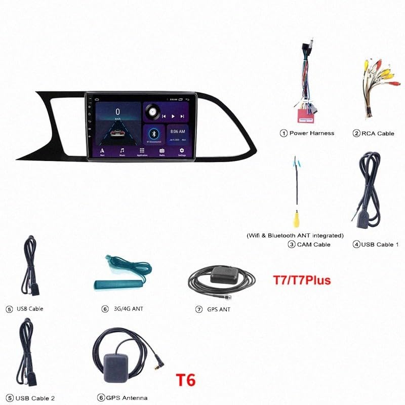 Radio Coche 2 DIN para Seat Leon 3 MK3 con Carplay y Android Auto 5