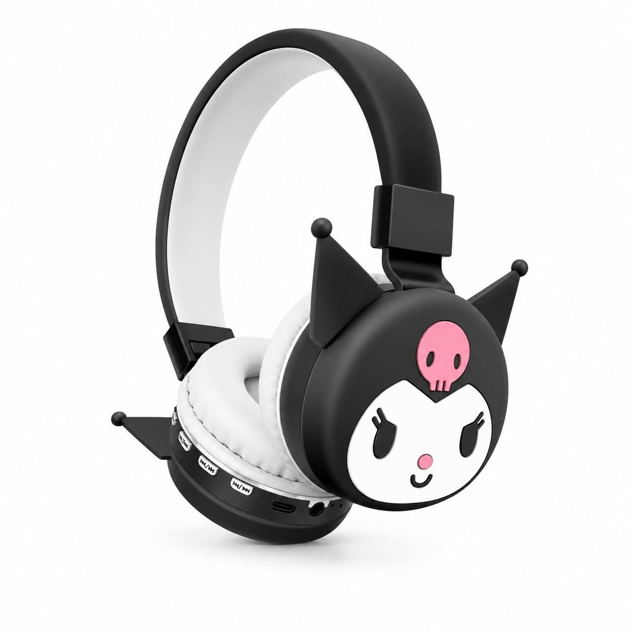 ADC Enterprises Cute Devil Cartoon Wireless Bluetooth Headphones for Kids & Girls | Foldable Stereo Over-Ear Headset with Soft Cushions, Adjustable Headband & Rechargeable Battery (Black)-image-26