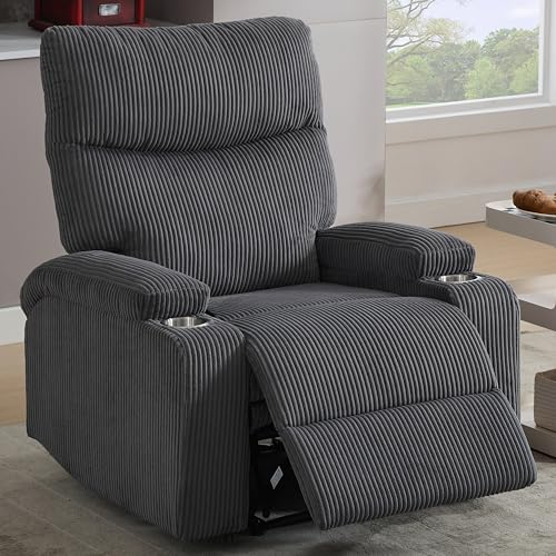 Sillón reclinable manual Gris oscuro miniatura 1