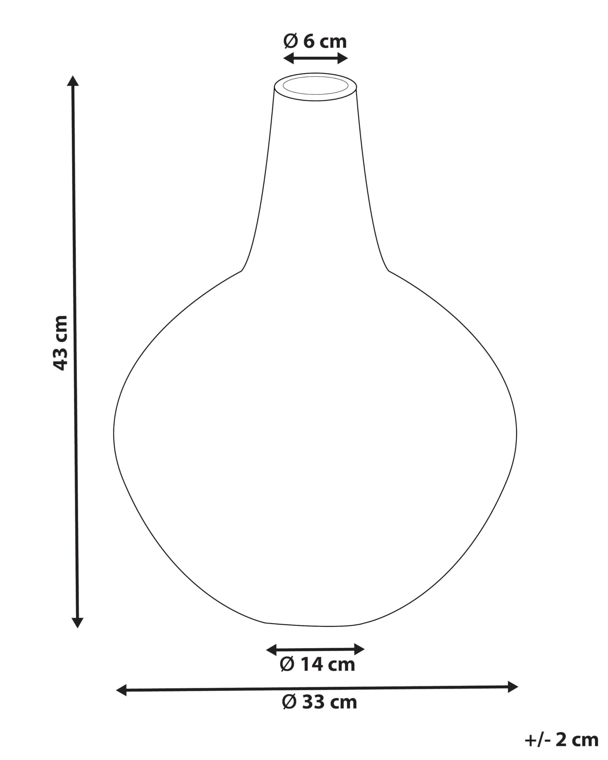 Dekorative Vase handgefertigt aus Terrakotta 43 cm Zubehör Blau Silau