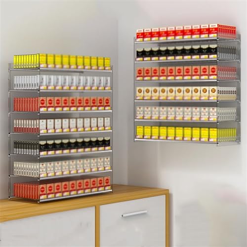 Présentoir à cigarettes automatique transparent 37.5 cm pour comptoir de magasin