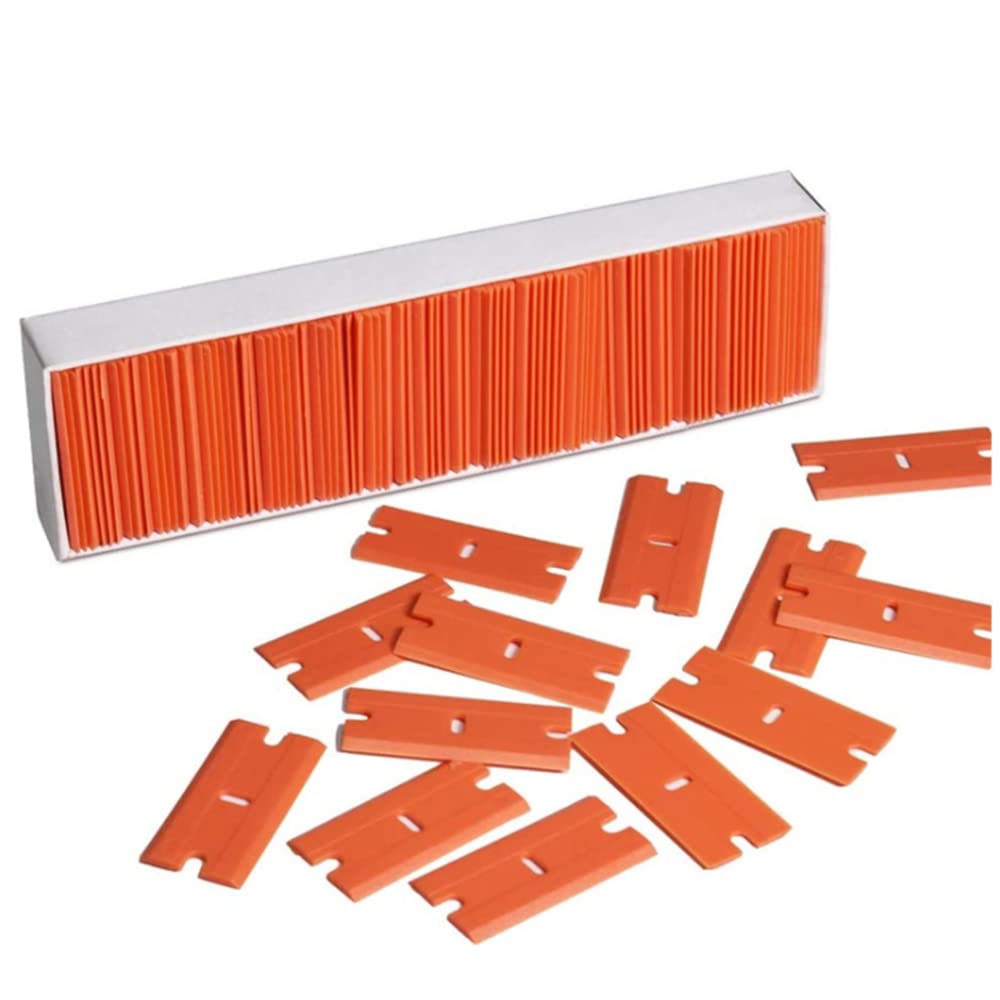 100 Pz/scatola Lame Di Plastica Per Raschietto Per Rasoio Rimuovi - Foto 2