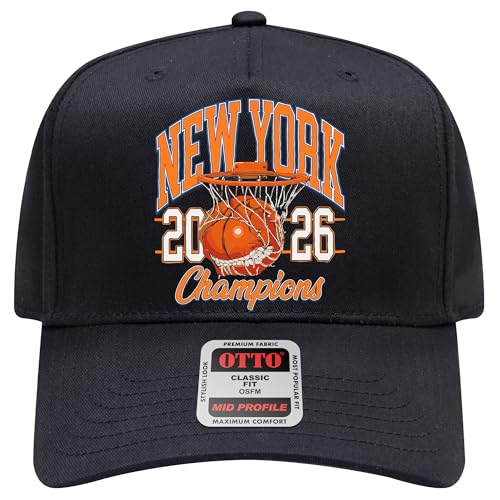 New York Basketball 2026 Champions Hat (Bite) (US Alpha One Size Black)