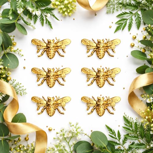 Set de 6 imanes decorativos abeja dorada miniatura 4