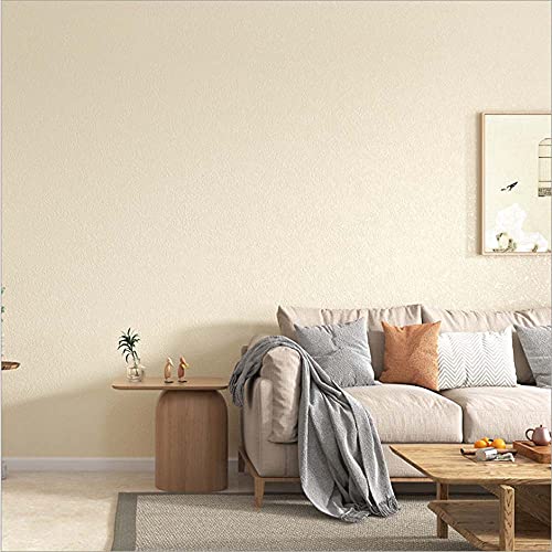 Papier peint scandinave moderne minimaliste PVC beige clair hôtel - 3