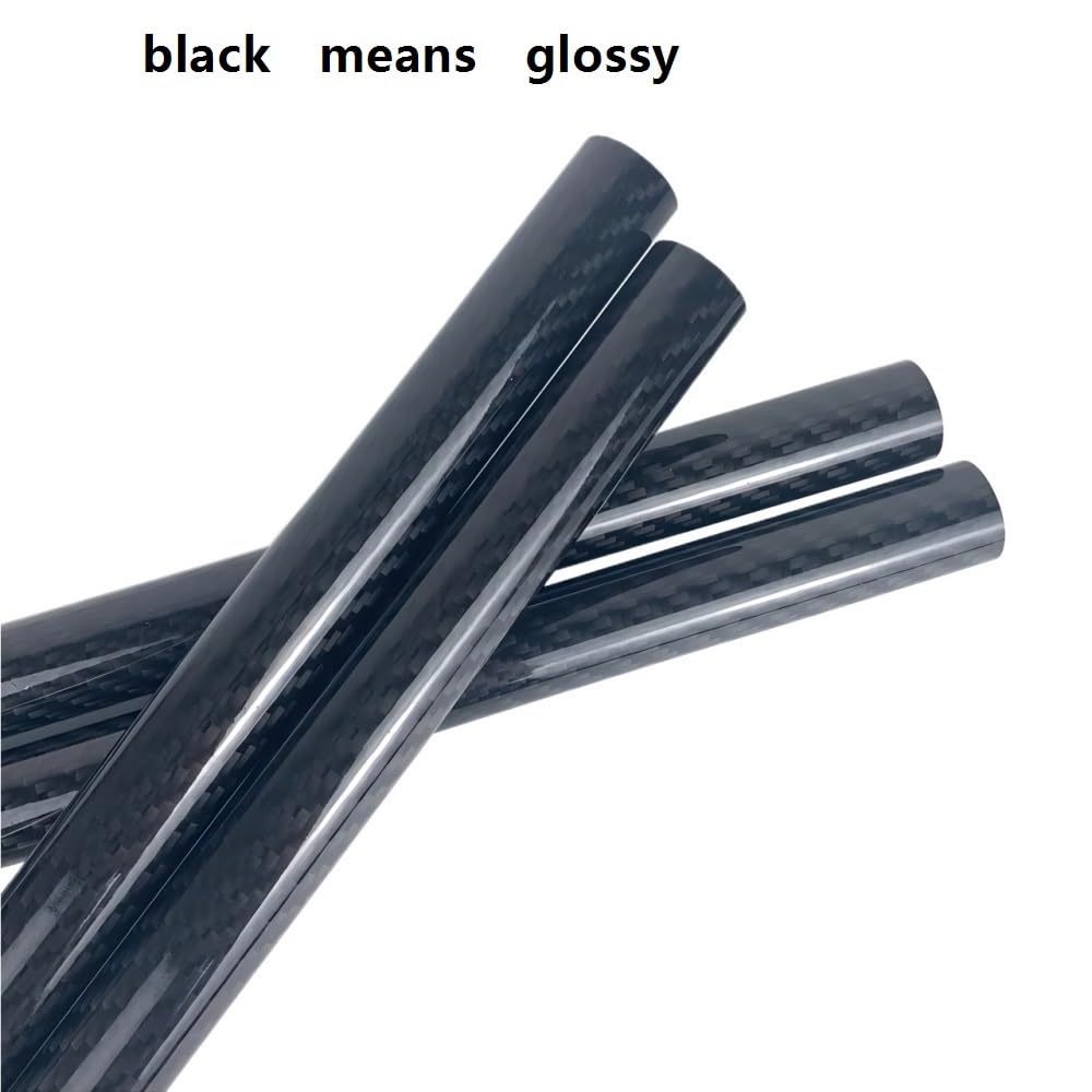 Tubo de fibra de carbono Tubos de fibra carbono 3k con diámetro exteri0r 5 mm a 11, 1000, for modelismo (2 unidades)(Black,8x7x1000mm)